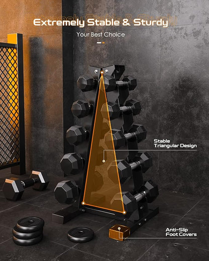 Dumbbell Rack Stand Only, Weight Rack for Dumbbells Compact A-Frame Home Gym Space Saver (480/800