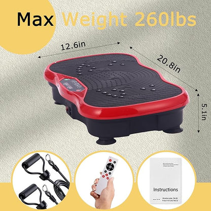 Vibration Plate Exercise Machine, Vibrating Plate Fitness Platform with Remote Control ??Portable