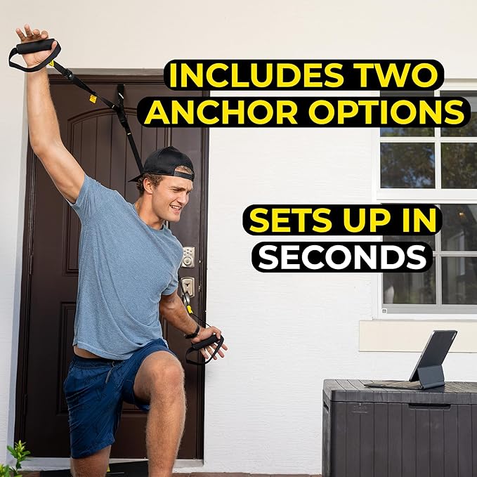 TRX GO Suspension Trainer, At Home, Portable Gym Workout, For Strength Training, Full Body Exercise