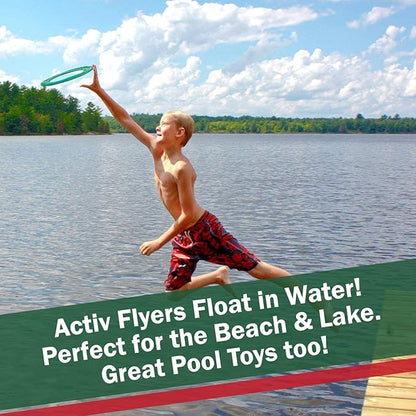 Activ Life Kid’s Flying Rings (2 Pack) They Fly Straight & Don’t Hurt, 80% Lighter Than Standard