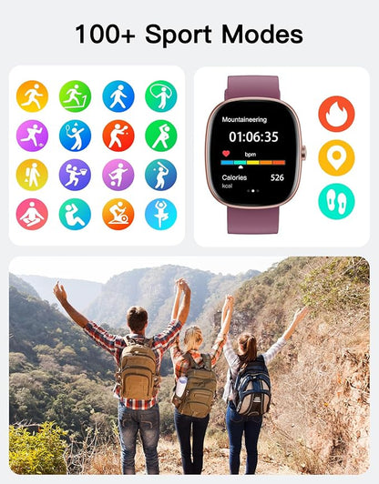 Fitness Tracker 2025 Ver. (Answer/Make Calls), 1.85" Smart Watch Fitness Watches for Women Men with