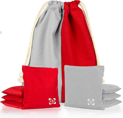 Professional Cornhole Bags - Set of 8 Regulation All Weather Double Sided - Sticky Side/Slick Side