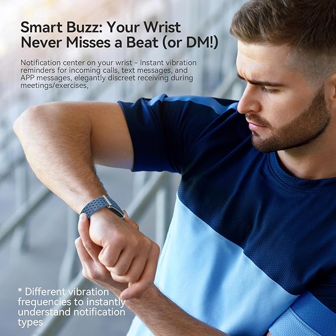 Smart Bracelet with Blood Oxygen/Blood Pressure Monitor, 60-Day Battery Health Fitness Tracker with