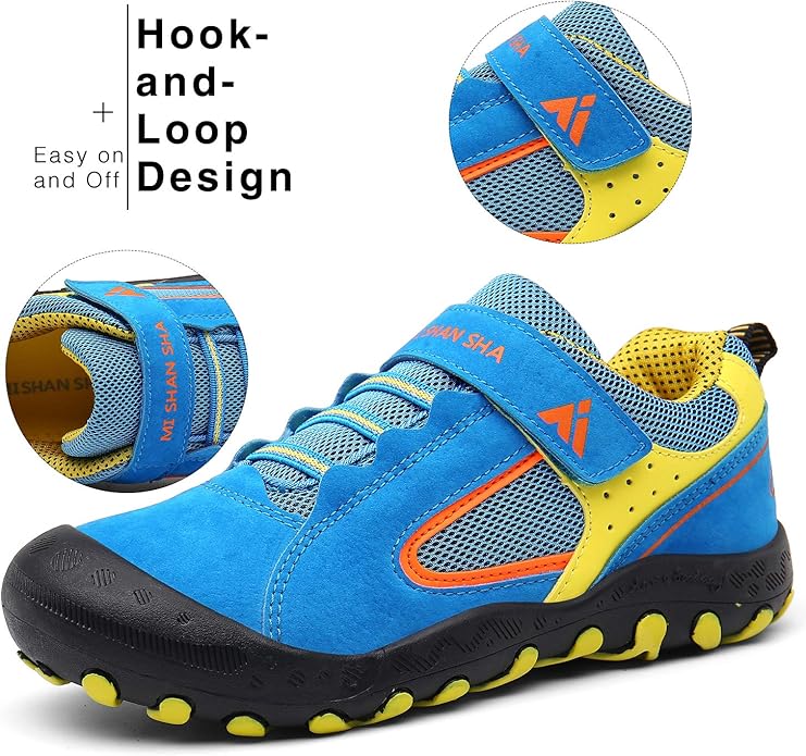 Mishansha Kids Hiking Boots Toddler Girls Boys Hiking Shoes Water-Resistant Anti-Collision Non-Slip
