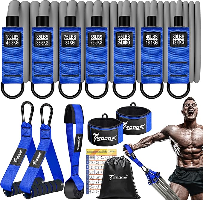 Heavy Resistance Bands for Working Out, 350lbs/450lbs Exercise Bands with Handles, Workout Bands