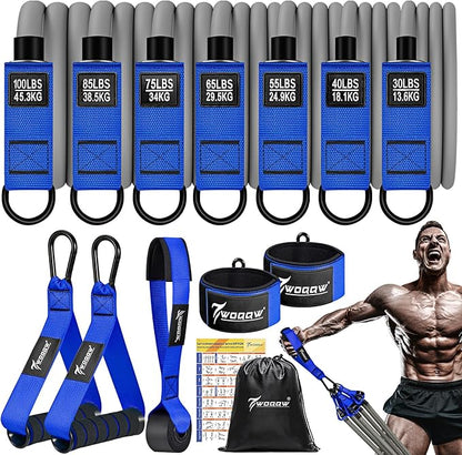 Heavy Resistance Bands for Working Out, 350lbs/450lbs Exercise Bands with Handles, Workout Bands