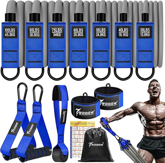Heavy Resistance Bands for Working Out, 350lbs/450lbs Exercise Bands with Handles, Workout Bands