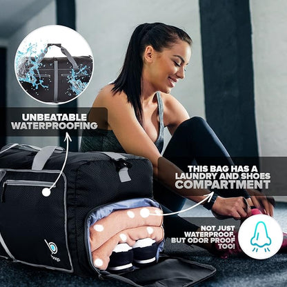 Bago Large Foldable Duffel Bags for Traveling Women & Men - 80L Packable Duffle Bag for Travel with