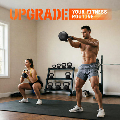Yes4All Solid Cast Iron Kettlebell Weights Set – Great for Full Body Workout and Strength Training