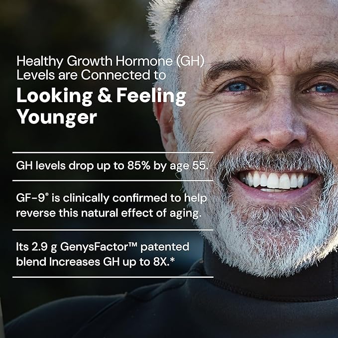 Novex Biotech GF-9 Rapid Dissolve Powder - Anti-Aging Supplements for Men, HGH Booster, Support