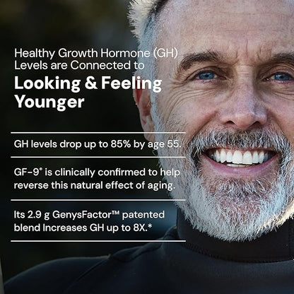 Novex Biotech GF-9 Rapid Dissolve Powder - Anti-Aging Supplements for Men, HGH Booster, Support