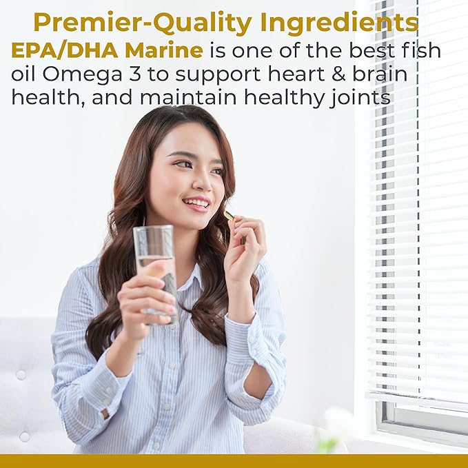 Premier Research Labs EPA DHA Marine Softgels - Omega 3 Fish Oil, EPA DHA Omega 3 Supplement, Fatty