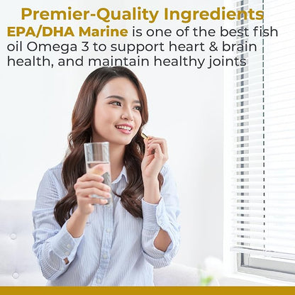 Premier Research Labs EPA DHA Marine Softgels - Omega 3 Fish Oil, EPA DHA Omega 3 Supplement, Fatty