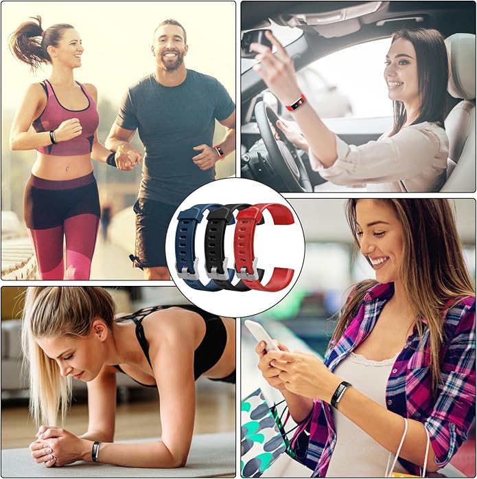 Watch Bands Replacement for ID115plus HR, Very Fit Pro Activity Fitness Tracker Wrist Bands Set