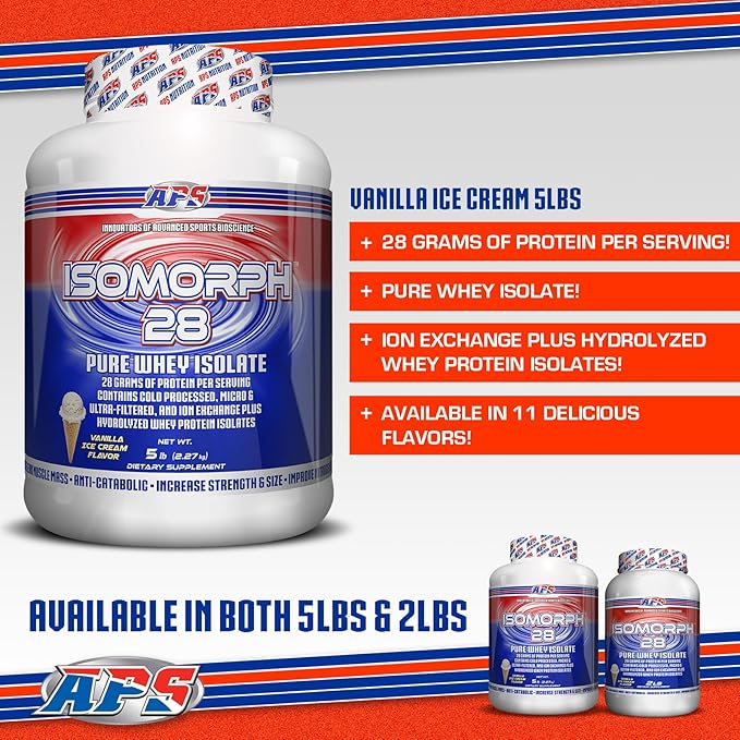 APS Nutrition Isomorph 28 Protein Powder | Pure Whey Isolate | Cold Pressed, Ultra- Filtered, & Ion