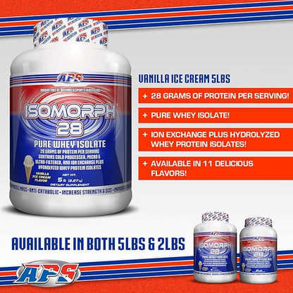 APS Nutrition Isomorph 28 Protein Powder | Pure Whey Isolate | Cold Pressed, Ultra- Filtered, & Ion