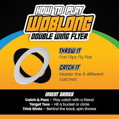 Double Wing Flyer – Aerodynamic Flying Disc for Families & Adults Playing Catch, Sports Toys for
