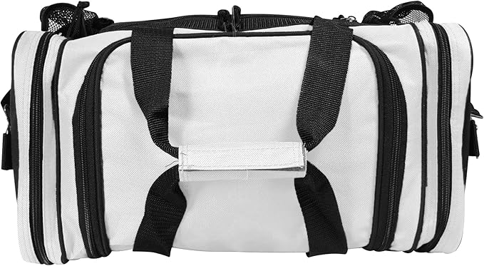 DALIX 17" Duffle Bag Dual Front Mesh Pockets (Black Gold Gray Dark Green Navy Blue Maroon Royal