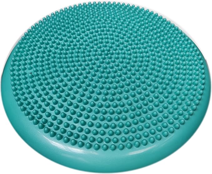 AppleRound Inflated Wobble Cushion with Hand Pump, Air Stability Board (Extra Thick), Core Balance