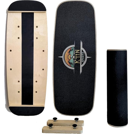Kiin Balance Board Trainer, adjustable stoppers ??Indo Board, Balancing Board for Surfing, Core