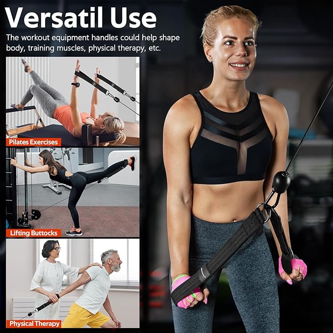 Tricep Rope Cable Attachment Handles for Gym, 13inch Exercise Handles, Tricep Pull Down Attachments