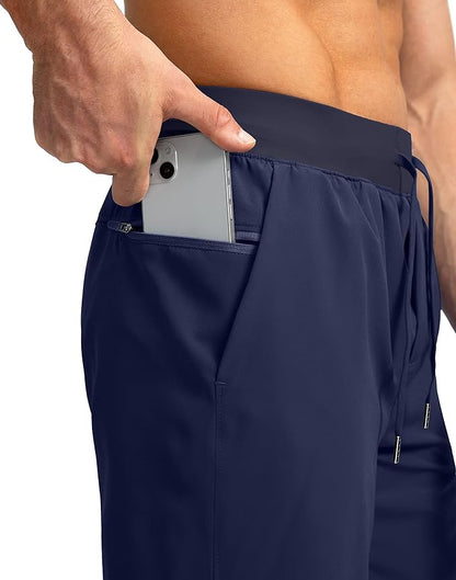 Men's Running Shorts with Zipper Pockets 9 Inch/ 7 Inch / 5 Inch Lightweight Quick Dry Gym Workout