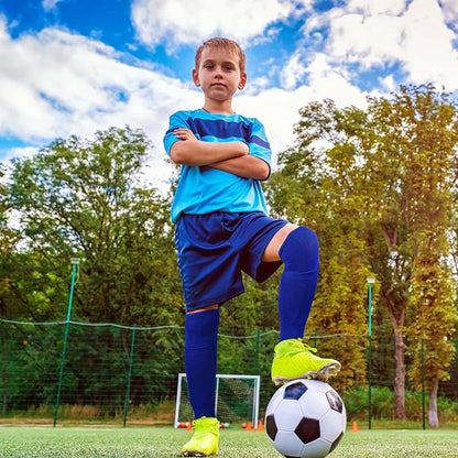 Youth Soccer Shin Guard Socks, Built-in Protective Pads, Kids Knee High Football Athletic Team