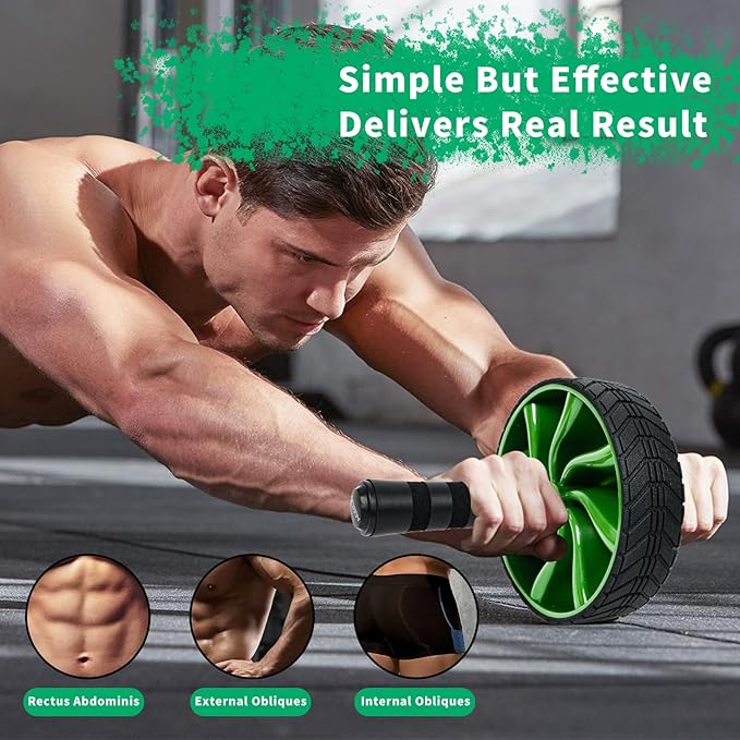 Ab Roller Wheel - AGREJO Ab Workout Equipment for Abdominal & Core Strength Training, Home Gym