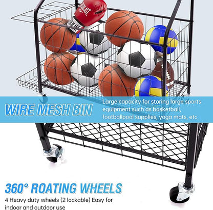 Sport euipment Storage, Garage Sports Equipment Organizer, Ball Storage Rack for Sport Gear