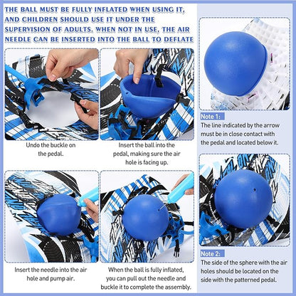 Layhit 2 Pcs Pogo Jumper with Handle for Kids Pump Pogo Ball Stick Jumper Balance Bounce Ball with
