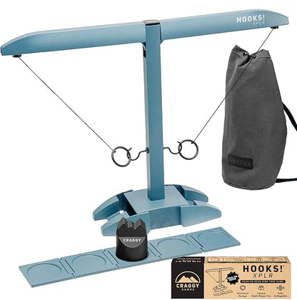 Craggy Games Ring Toss & Shot Ladder Game Hooks XPLR - Portable Aluminum Hook and Ring for