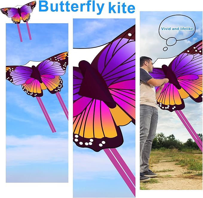 Large Kites for Adults Kites for Kids Ages 4-8， 8-12 Beach Park Outdoor Game Activities, Gifts for