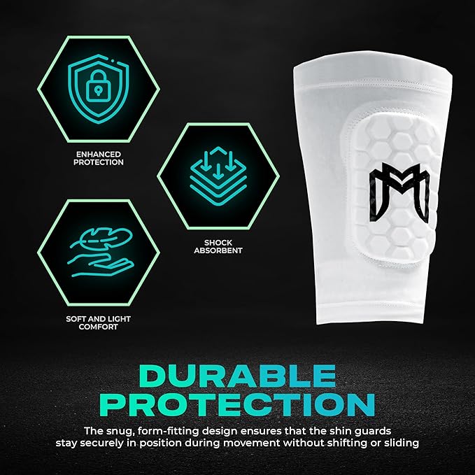 Mini Shin Guards Soccer – Built in Shin Pad Sleeves for Mens, Women, Teens - Small Shin Guards