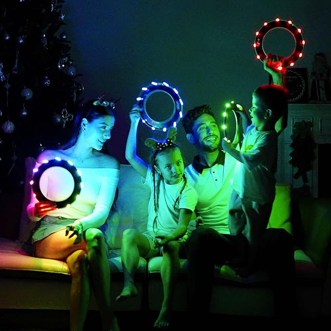 TOSY Flying Ring - 16 Million Color RGB or 12 LEDs, Super Bright, Lost Mode, Auto Light Up, Camping