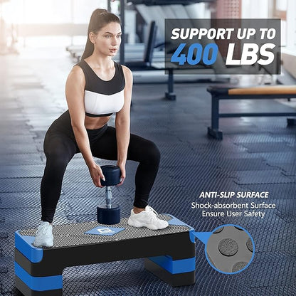 Aerobic Exercise Step, Adjustable Aerobic Stepper for Exercise, Workout Step Platform for Step Up