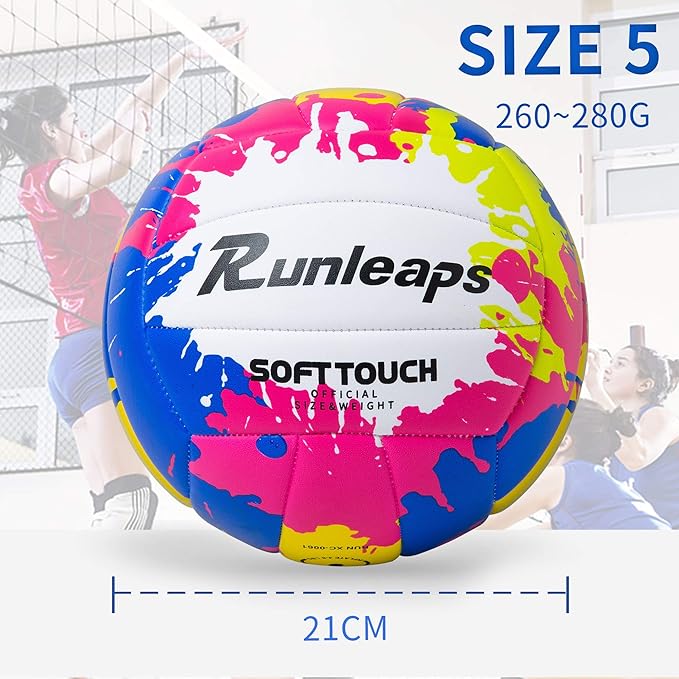 Beach Volleyball Official Size 5 Soft Waterproof Volleyball Sand Sports PU Ball for Indoor