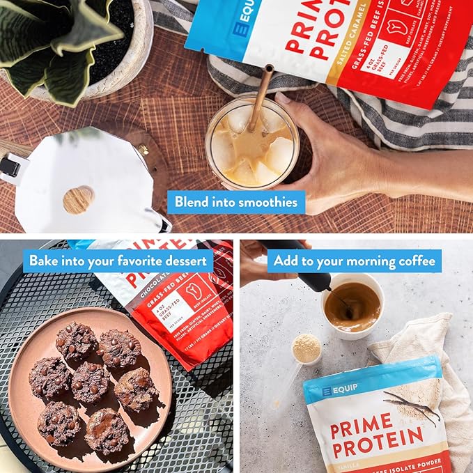 Equip Foods Prime Protein Powder | Clean, Grass Fed Beef Protein Powder, Carnivore Protein Isolate