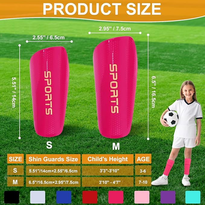 Shin Guards Soccer Kids 2025 Version High-Density Foam Soccer Shin Guard with Sleeves Shin