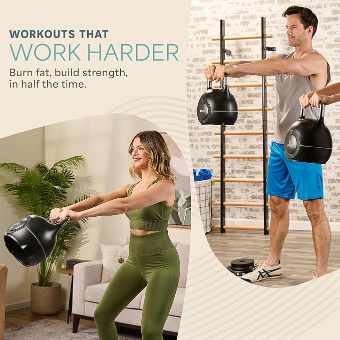 Lifepro Adjustable Kettlebell - 7in1 Kettlebells Weight with Quick-Select Dial & Safety Lock
