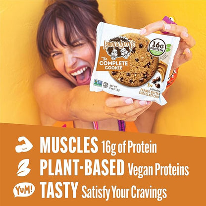 Lenny & Larry's The Complete Cookie, Peanut Butter Chocolate Chip, Soft Baked, 16g Plant Protein