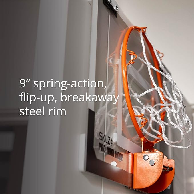 SKLZ Pro Mini Indoor Basketball Hoop - Over The Door ??Portable - Great For Home, Dorms, Offices