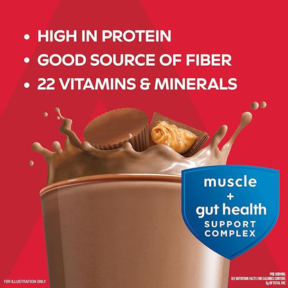 Atkins Strong High Protein Shake, Chocolate Peanut Butter Flavor, 30g Protein, Low Carb and Low