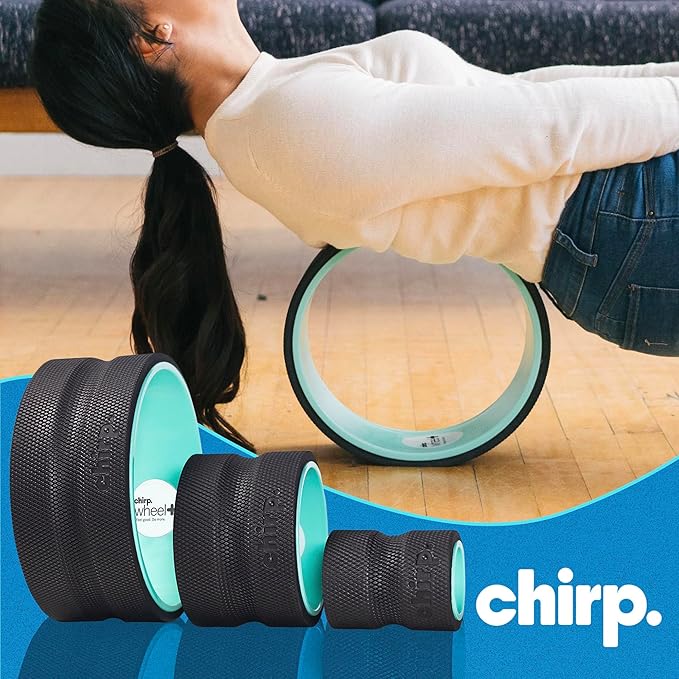 Chirp Wheel Foam Roller ??Targeted Back & Neck Relief, Lumbar Spine Stretcher, Spinal Decompression