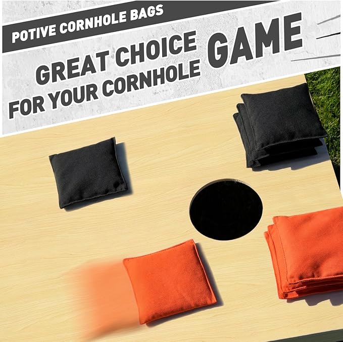Cornhole Bags Set of 8 Regulation Corn Hole Bean Bags for Cornhole Game, Professional Weather