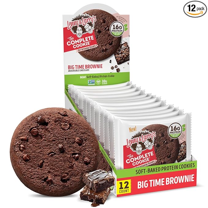 Lenny & Larry's The Complete Cookie, Big Time Brownie, Soft Baked, 16g Plant Protein, Vegan