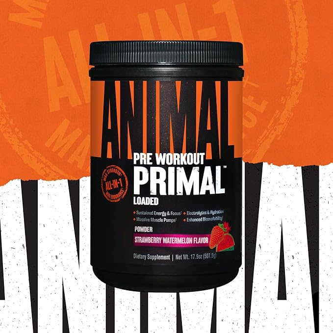 Animal Primal Muscle Hydration + Preworkout Powder ??Contains Beta Alanine, 3DPump, Caffeine &