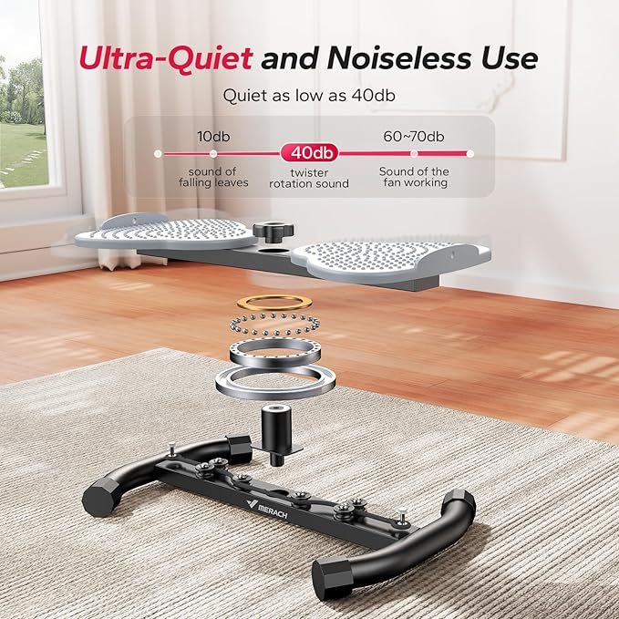 MERACH Waist Twister Machine, Ab Twist Board with 300 lbs Weight Capacity, Abs Workout for Slim