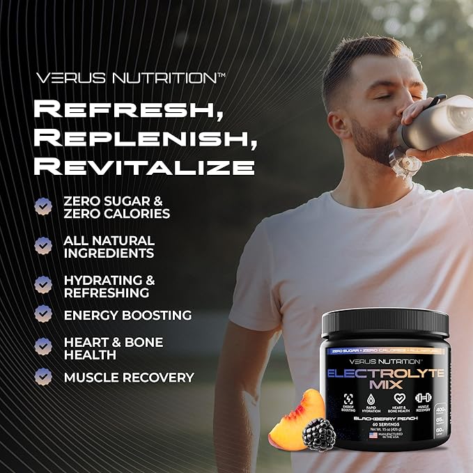 Electrolytes Powder No Sugar- Zero Calorie Hydration Powder | Sugar Free Electrolytes for Fasting