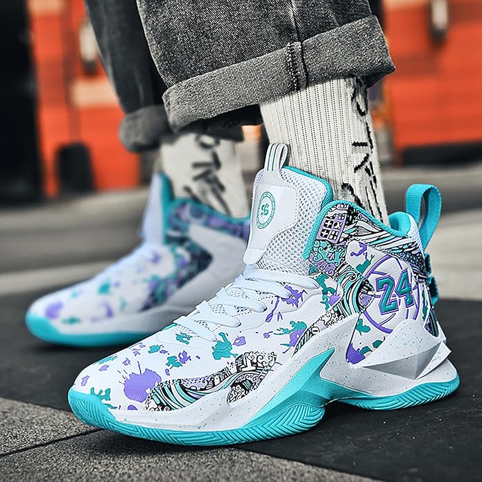 Boys Basketball Shoes Breathable Indoor Athletic Shoes Youth Outdoor Fashion Sneakers Comfortable