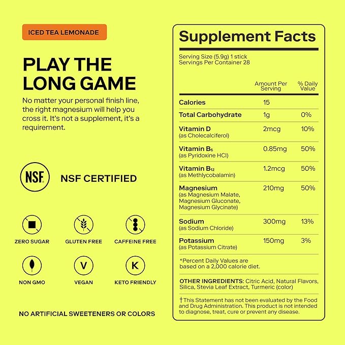 MAGNA Electrolyte Powder Drink Mix for Hydration, Energy & Focus Support with Magnesium L